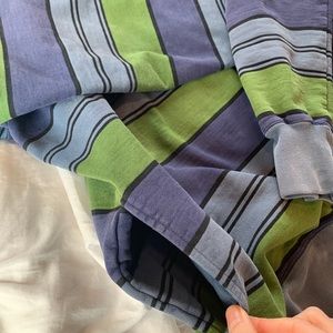 Green And Blue Striped Supreme Hoodie 